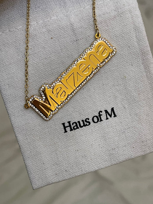 Custom Bubble Name Necklace